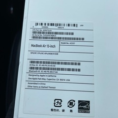 MacBook air13インチ　512GB　の画像