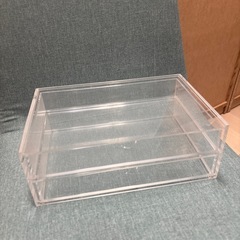無印良品 重なるアクリルケース２段引出・大 の画像