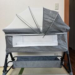 折りたたみ式プレイヤード ベビーベッド（蚊帳付き）3ヶ月使用／美品✨の画像
