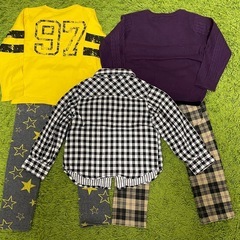 子供服100・110㎝（長袖・長ズボン） 5点セットの画像