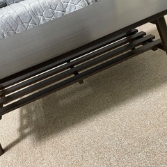 ニトリ　折りたたみテーブル　ラポール　ダークブラウンの画像