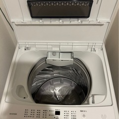 洗濯機 5kg コンパクト 部屋干し時間短縮モード 一人暮らし IAW-T504-W ホワイトの画像