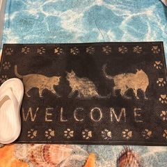 猫柄ウェルカムマット Welcome  の画像