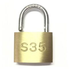 ステン弦Wロック南京錠 35mm 新品の画像