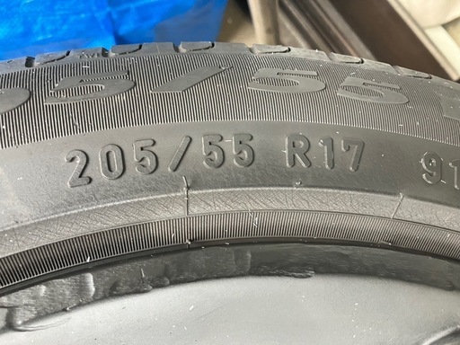 値下げ！20,000→16,000→12,800！205/55/r17 タイヤ・ホイールセット　BMW純正 Mスポーツ　ピレリ　ランフ