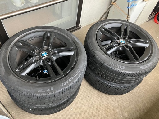 値下げ！20,000→16,000→12,800！205/55/r17 タイヤ・ホイールセット　BMW純正 Mスポーツ　ピレリ　ランフラットタイヤ　2018年製　溝約5ミリ　pcd112 7.5j オフセット54 自家塗装