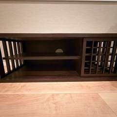 【良品！】和風、アンティーク調の一枚板テレビボードの画像
