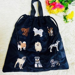 2way✨ブルーブルーエ✨Bleu Bleuet✨トートバッグ✨リュック✨犬刺繍の画像