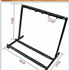 ギタースタンド 5本 収納 ギターラックの画像