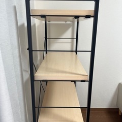【美品】リビングラック　ホワイトウッドの画像
