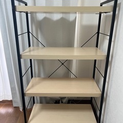 【美品】リビングラック　ホワイトウッドの画像