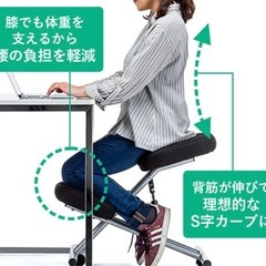 アーム付OAチェア　姿勢矯正 骨盤矯正　バランスチェア  椅子の画像
