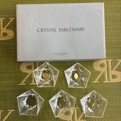 HOYAクリスタル再度　豆小鉢　5点セット　最大直径95×高さ40mm ガラス製の画像