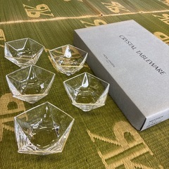 HOYAクリスタル再度　豆小鉢　5点セット　最大直径95×高さ40mm ガラス製の画像