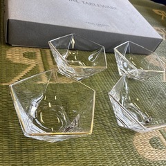 HOYAクリスタル再度　豆小鉢　5点セット　最大直径95×高さ40mm ガラス製の画像