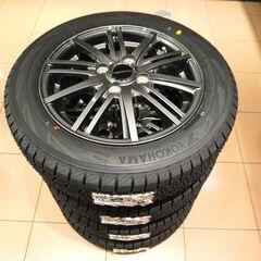 ❶新品 【超激安】軽自動車 155/65R14 冬のスタッドレスタイヤ 14インチ アルミホイールセット4本価格 N-BOX/タント/ワゴンRなどの画像