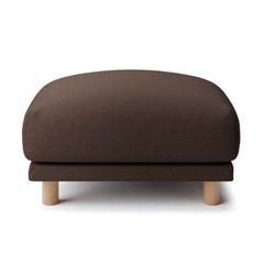 【廃盤品】無印良品　オットマンフェザー・ポケットコイル　ブラウンカバーの画像