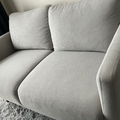 2人掛けソファ グレージュの画像