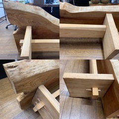 手作り無垢板テーブル　天板厚み5cm！の画像