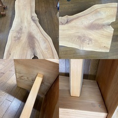 手作り無垢板テーブル　天板厚み5cm！の画像