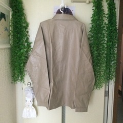 お洒落メンズフェイクレザージャケット（新品)の画像