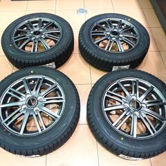 ❷新品 【超激安】軽自動車 155/65R14 冬のスタッドレスタイヤ 14インチ アルミホイールセット4本価格 N-BOX/タント/ワゴンRなどの画像