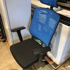 デスクチェア　ゲーミングチェア　椅子　ブルーの画像