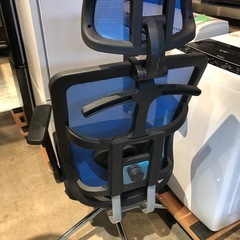 デスクチェア　ゲーミングチェア　椅子　ブルーの画像