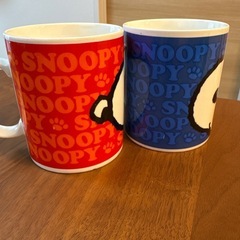 スヌーピー マグカップセット（赤・青）USJ購入品の画像