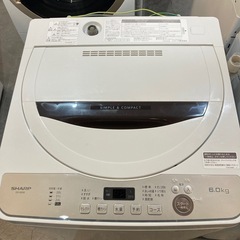 【ジモティー割】SHARP 2021年製 6.0kg 洗濯機（ID1567）の画像