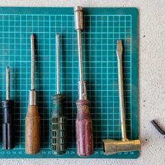 🍓 昭和のしっかり作り 味わいのある古工具set／サイズ対応で使い勝手抜群／スパナ・レンチ・ドライバー／３１品    part②の画像