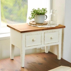 サリュ Salut! 引き出し付きミニテーブル 木製 インテリア 雑貨の画像