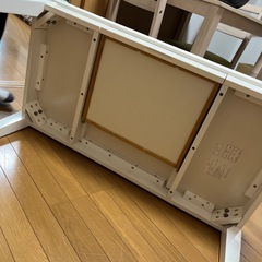 ローテーブル　ホワイト　白　引き出し付き
の画像