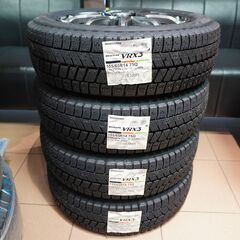 ❺新品 【限定１台】軽自動車 155/65R14 冬のスタッドレスタイヤ 14インチ アルミホイールセット4本価格 N-BOX/タント/ワゴンRなど　ブリヂストン　ブリザックVRX３の画像