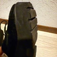 HARAJUKU CS.T&P厚底シューズ 黒ベロア調レースアップの画像