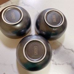 【新品未使用】美濃焼 益見窯花友禅湯呑のみ3客3点セット 合成漆器付きの画像
