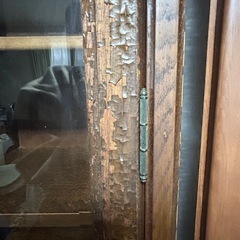 アンティーク　食器棚　本棚　の画像