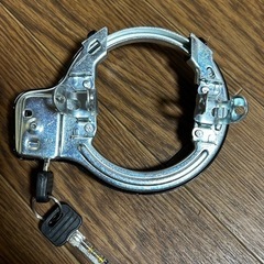 自転車 ３バンドディンプルリング錠 ブラック カギ2本付の画像