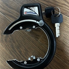 自転車 ３バンドディンプルリング錠 ブラック カギ2本付の画像