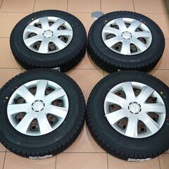 冬タイヤ新品【タント】軽自動車 145/80R13 冬のスタッドレスタイヤ 13インチ ホイールセット4本価格 ダイハツ　タント純正　L375S　L385S ヨコハマ　アイスガード7の画像