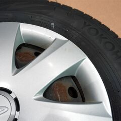 冬タイヤ新品【タント】軽自動車 145/80R13 冬のスタッドレスタイヤ 13インチ ホイールセット4本価格 ダイハツ　タント純正　L375S　L385S ヨコハマ　アイスガード7の画像