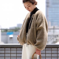 アースミュージックアンドエコロジー スポーティーボアブルゾンの画像