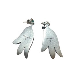 COACH リーフ型ピアス ブラックの画像