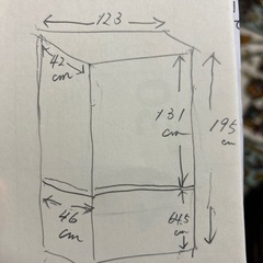 アンティーク　食器棚　本棚　の画像