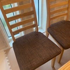 ニトリ　ナチュラルウッド調ダイニングセット（テーブル＋チェア4脚）✨ペット・喫煙なしの画像