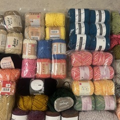 毛糸　まとめ売り　コットン　アクリル　ダイソー　ユザワヤ　セリアの画像