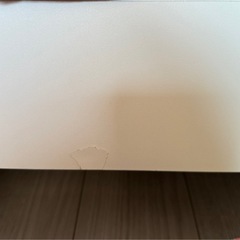 【美品】セミダブルベッドホワイトフレームのみ　組み立て式ライトコンセント収納付きの画像