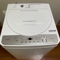  SHARP 洗濯機 5.5kg 2023年製 美品 ほぼ新品 ES-GE5GJの画像