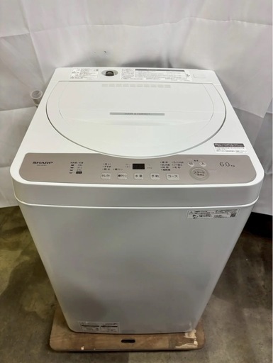 【成約済み】【6ヶ月保証】SHARP 全自動洗濯機 ES-GE6H-N 2024年製 洗濯6kg 風乾燥付