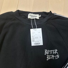 新品！150 スウェット　フリース　黒上下の画像